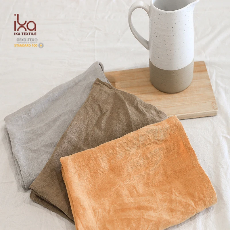 Eco-friendly Soft Blank Plain Commercial Custom Made Digital Printing Embroidered Linen Tea Towels with Logo