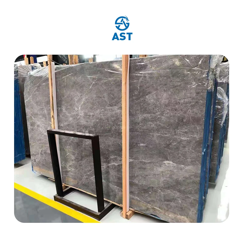 AST OEM/ODM Natural Hight Quality Modern hot selling Polished Grey Marble for living room decoration
