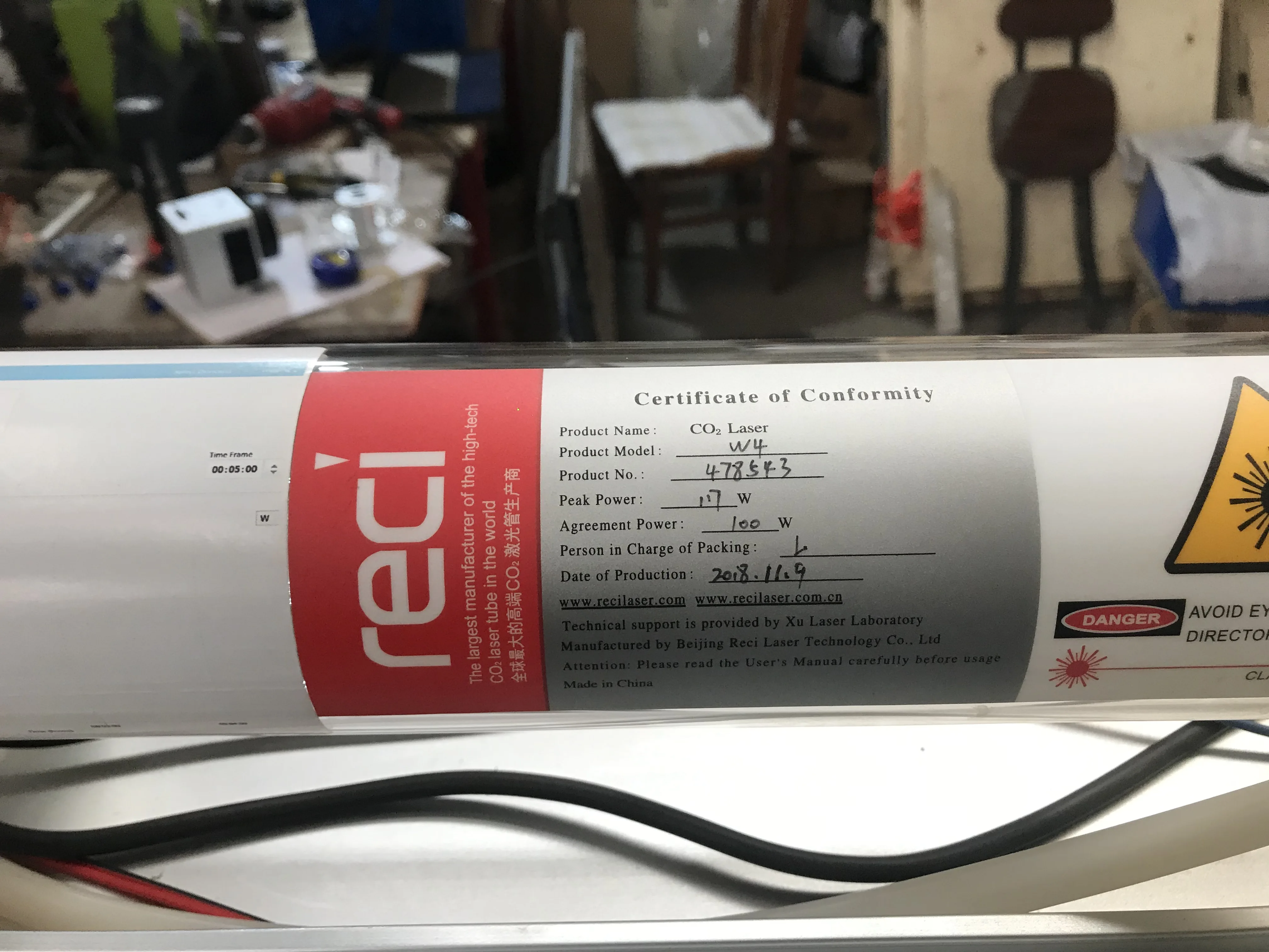 Cheap Price 100w Co2 Galvo Glass Tube Laser Marking Machine with computer