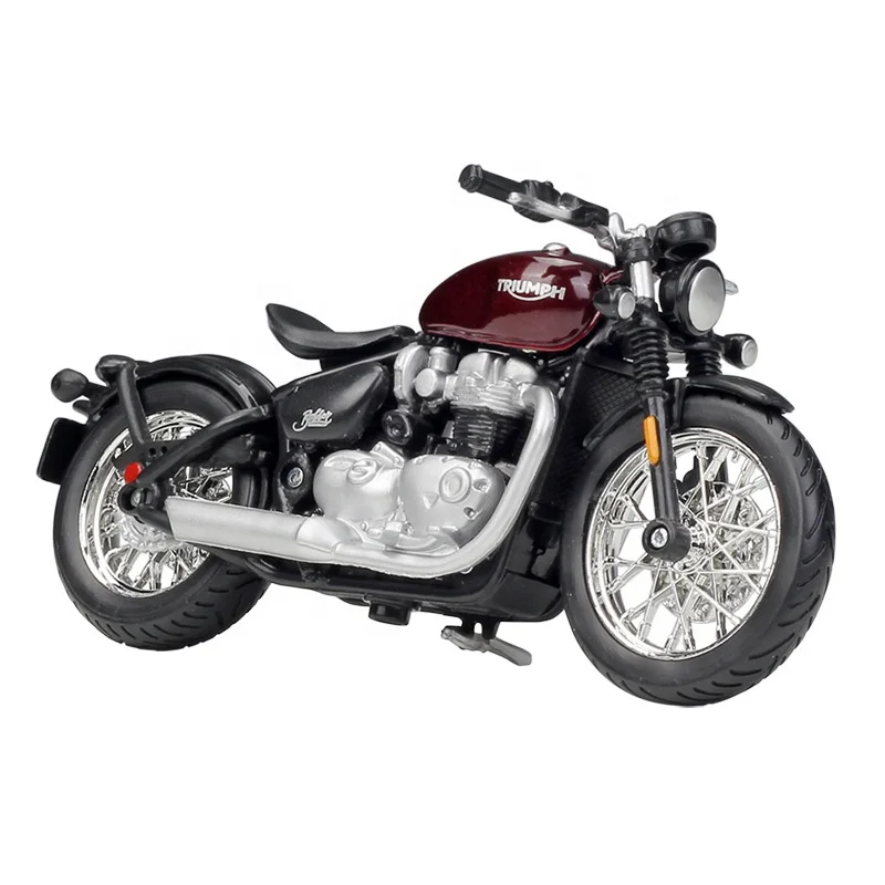 Diecast Motorcycle Model 1:18 Scale Triumph Bonneville Bobber Motorcycle Alloy Model  Diecast Toy Model Motorcycles