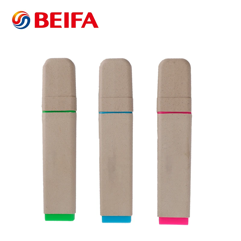 HY101803 Лидер продаж красочные экологически чистые пластиковые Highlighter маркер ручка без клип