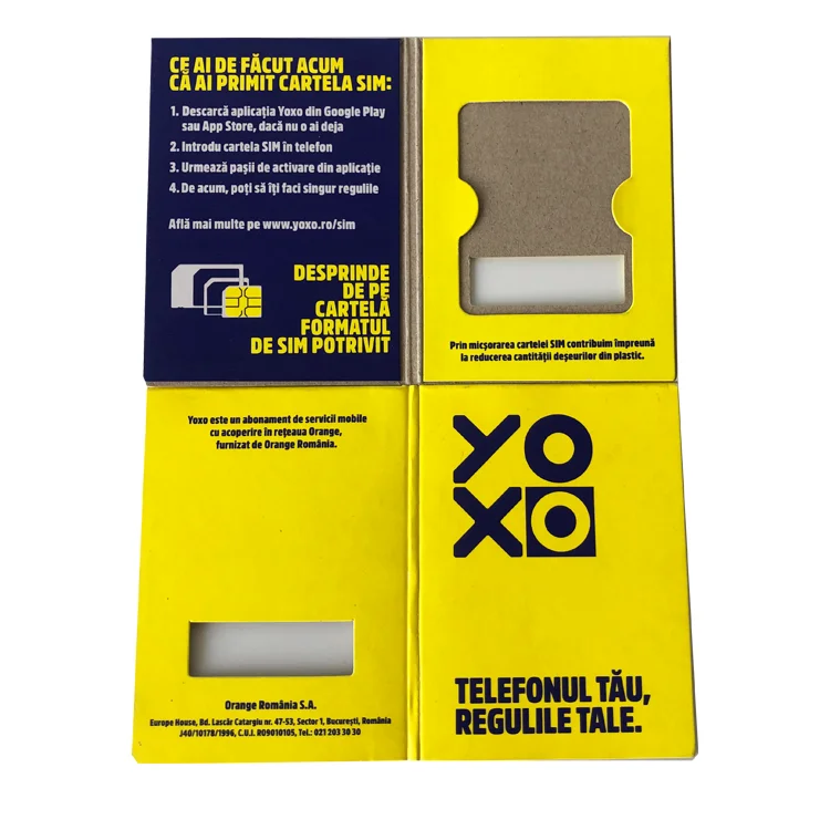 custom cardboard packaging for half size 5G sim card