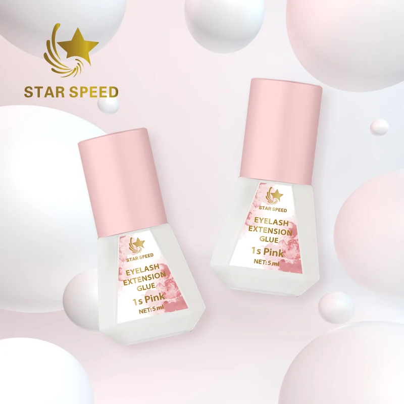 StarSpeed 1s pink eyelash glue 5g 1 second fast dry and 8 weeks long lasting lash extension glue adhesive
