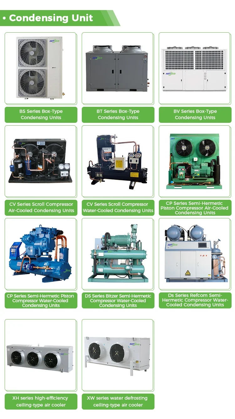 4FES-5Y Reciprocating Compressor Bitzer Refrigeration Condensing Unit 5 HP 3.5KW -10℃