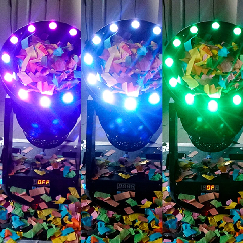 mini ceiling eco-friendly pink blue confetti making blaster cannon a shooter a fabriquer des machine co2 stage effects