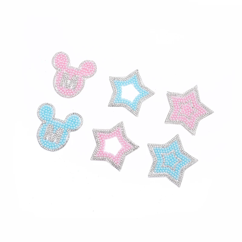 Factory direct sale fashion pearl hot rhinestone rhinestone applique graphic patch