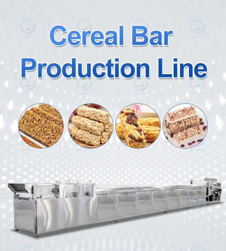 Ready To Eat Granola Oats Flakes Oatmeal Cereals Bars Making Machine Production Line