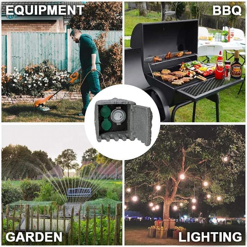 New Design Power Timer Stron Appearance Steckdose Waterproof Outlet Garden Power Stake Outdoor Socket