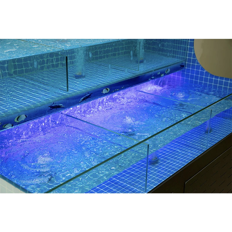 Live display tank seafood aquarium display customization oxygen pump seafood pool water tank retail