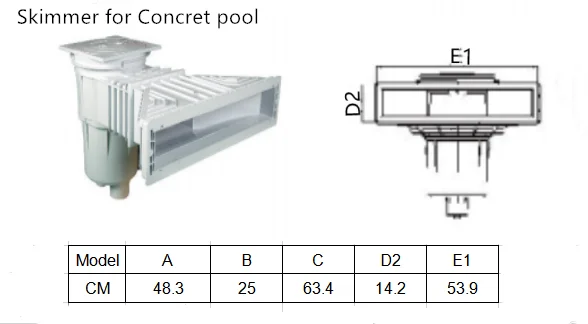 China factory Swimming Pool wide mouth Skimmer, skimmer pool pvc accessories