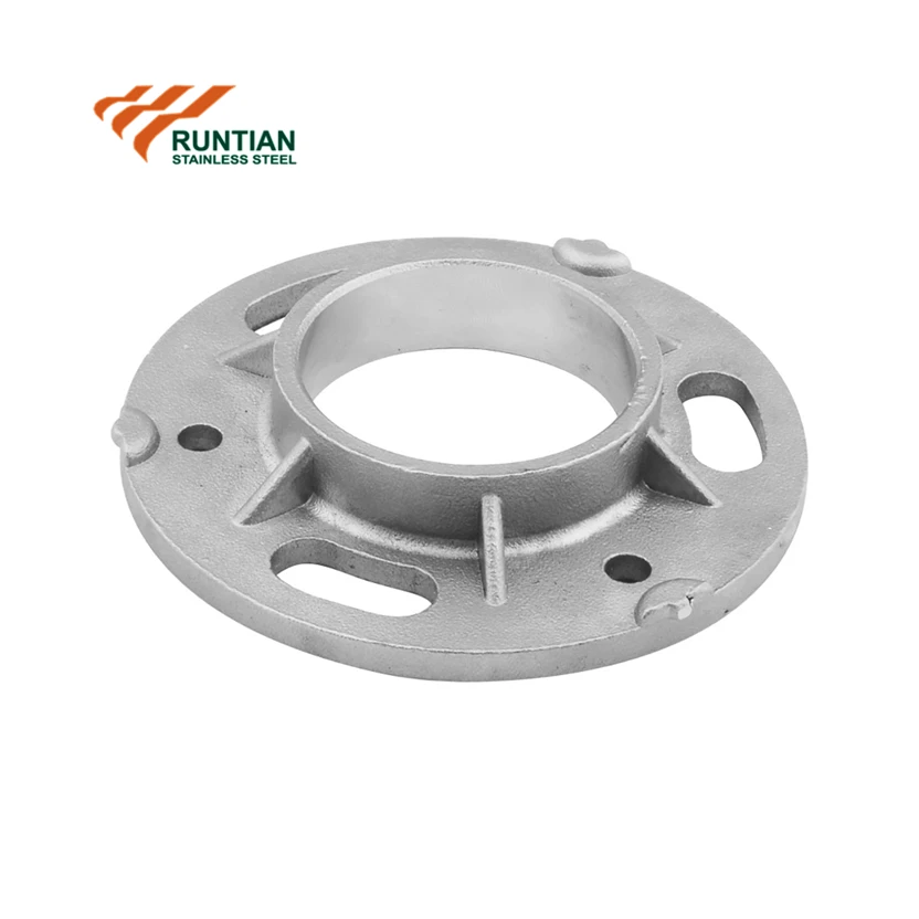 Factory price stainless steel balcony railing balustrade base plate for ss railing post