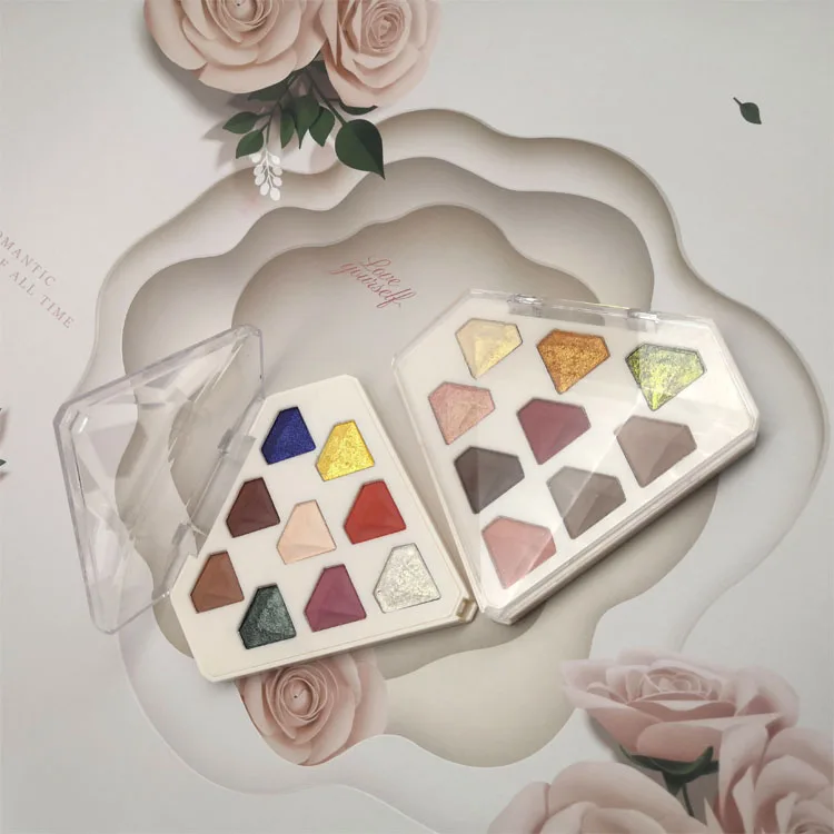 Private Label High Pigment Glitter Shimmer Vegan Eye Shadow Palette diamond Eyeshadow Palette