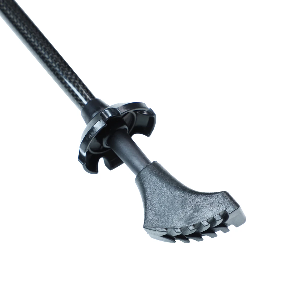 Black 3 Sections Adjustable Trekking poles Factory Manufacture Outdoor Stick 3K Carbon Fiber with Soft EVA Handle