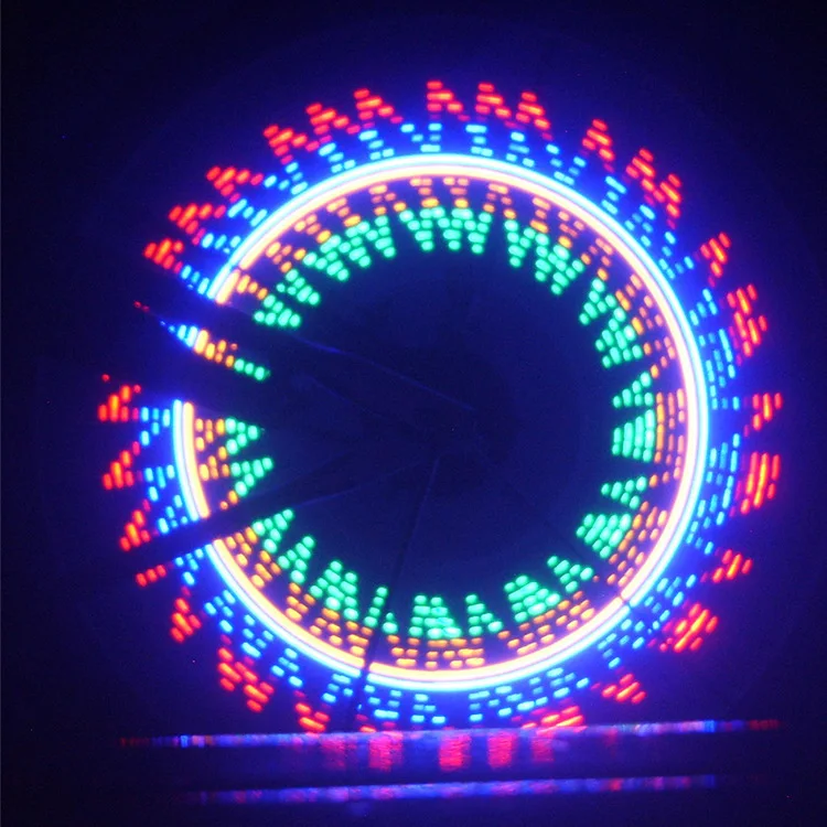 16LED Colorful Double Sided Bike Tyre Spoke Light Bicycle Motorcycle Wheel Lights Outdoor Cycling Signal Reflective Warn Lamps