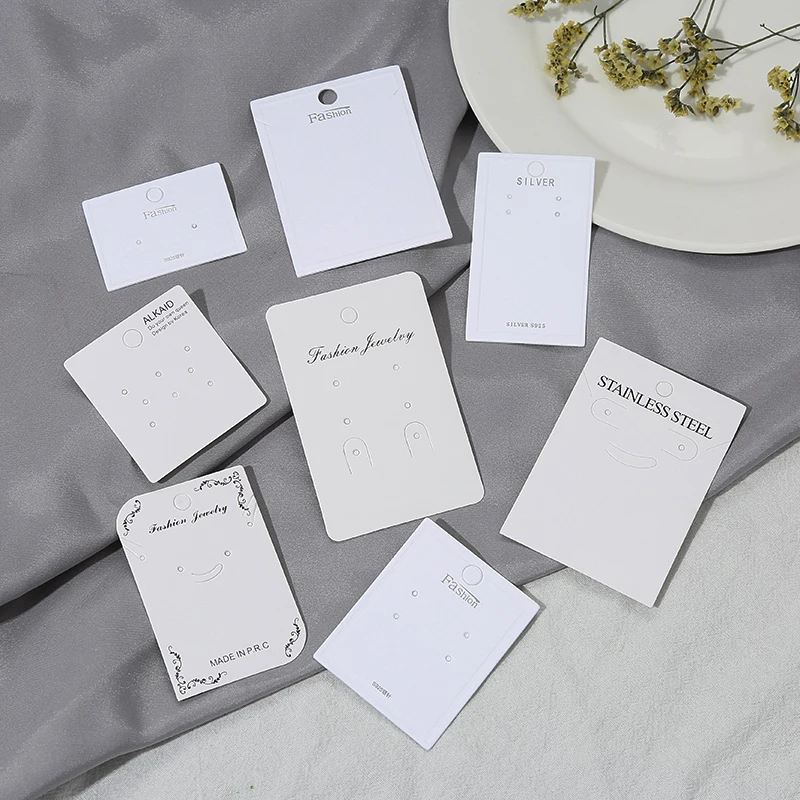 Wholesale 100pcs/lots 350gsm Earring  paper stock card hang earrings jewellery packaging paper card  necklace hanging card