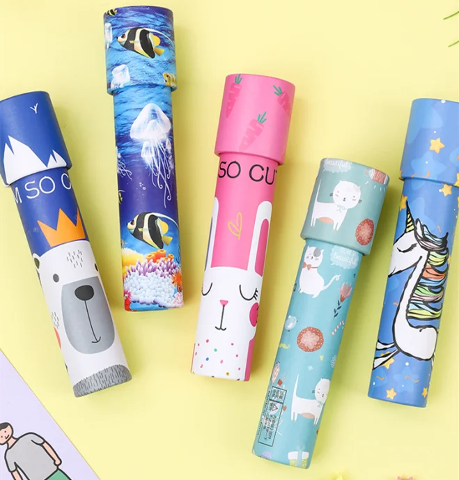 Educational Toys Custom Promotional Items China Wholesale Kaleidoscope Magic Telescope Toy Paper Mini Kaleidoscope Printing