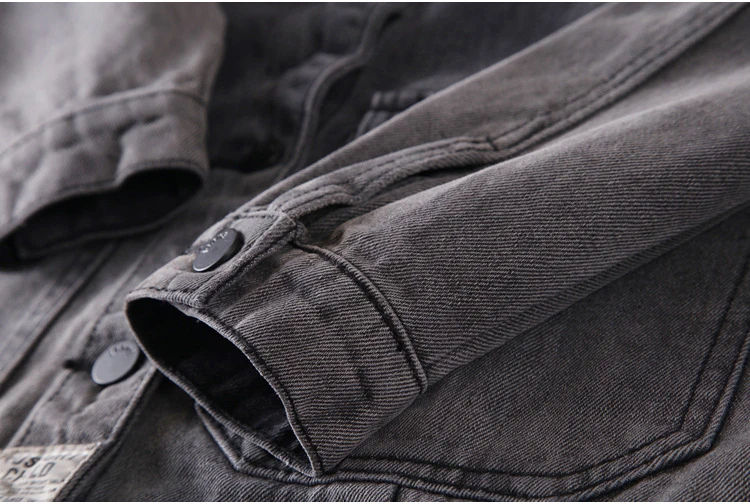 
High Street Men Denim Jackets Male Fade Outdoor Fashion Wholesale Motorcycle Jean Jackets 