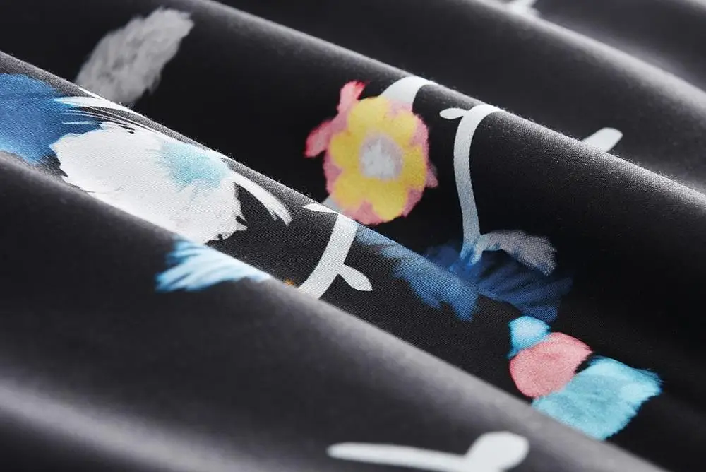 
Super hot sale 100% cotton 60s sateen painting art flower style luxury bedding sets bed linen bed sheet sets 