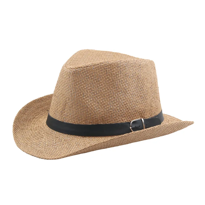 HT-319 Paper Weave Straw Beach Hats Women High Quality Straw Cowboy Hats Materials Design