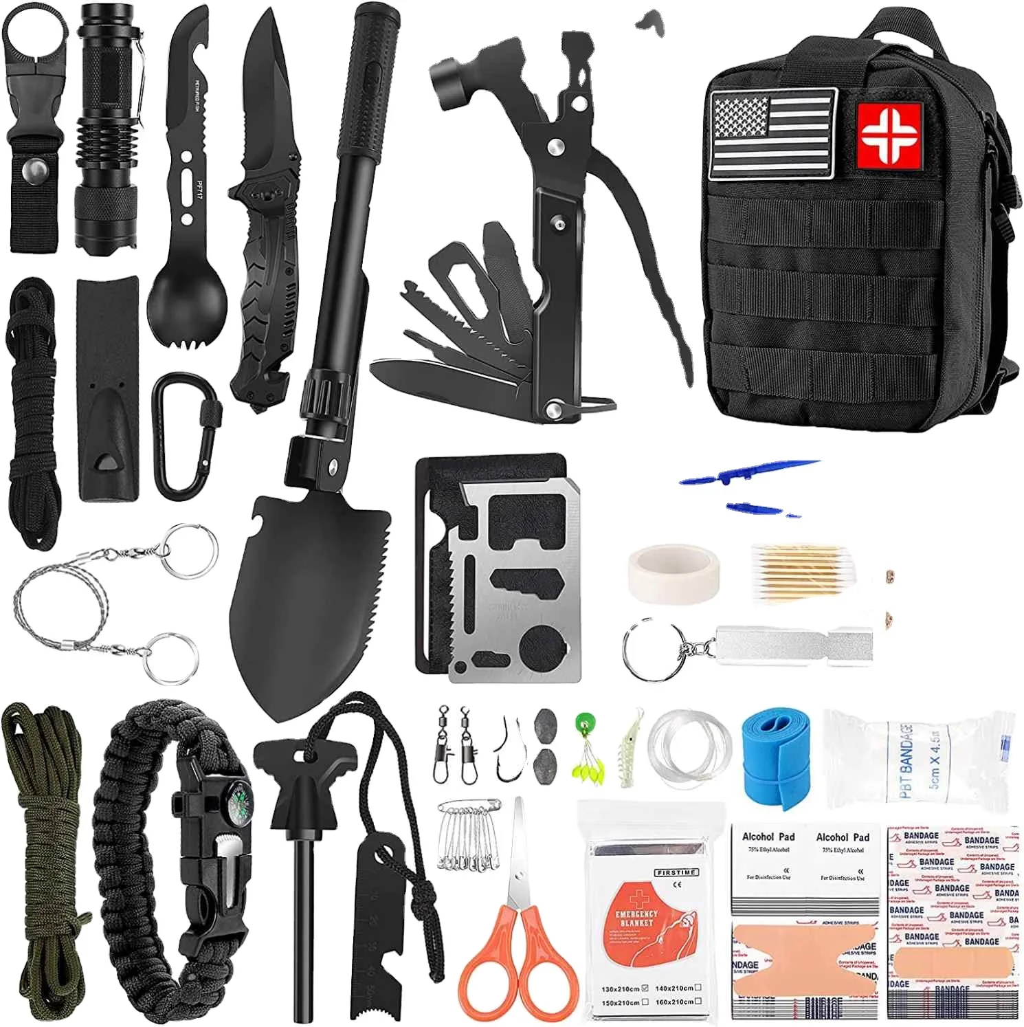 competitive price Small Survival Bag Kit 2024 New 72 Hour First Aid Survival Kit Tool Bag for Natural Disasters medical supplier