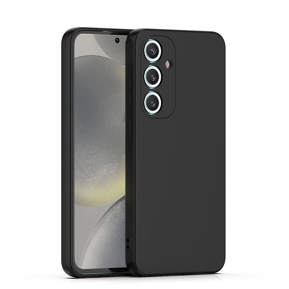 Жидкий силикон защитный тонкий отверстие сплошной цвет внутренний микрофибра мягкая задняя крышка для Samsung Galaxy S25 Ultra S24 Pro S23 FE