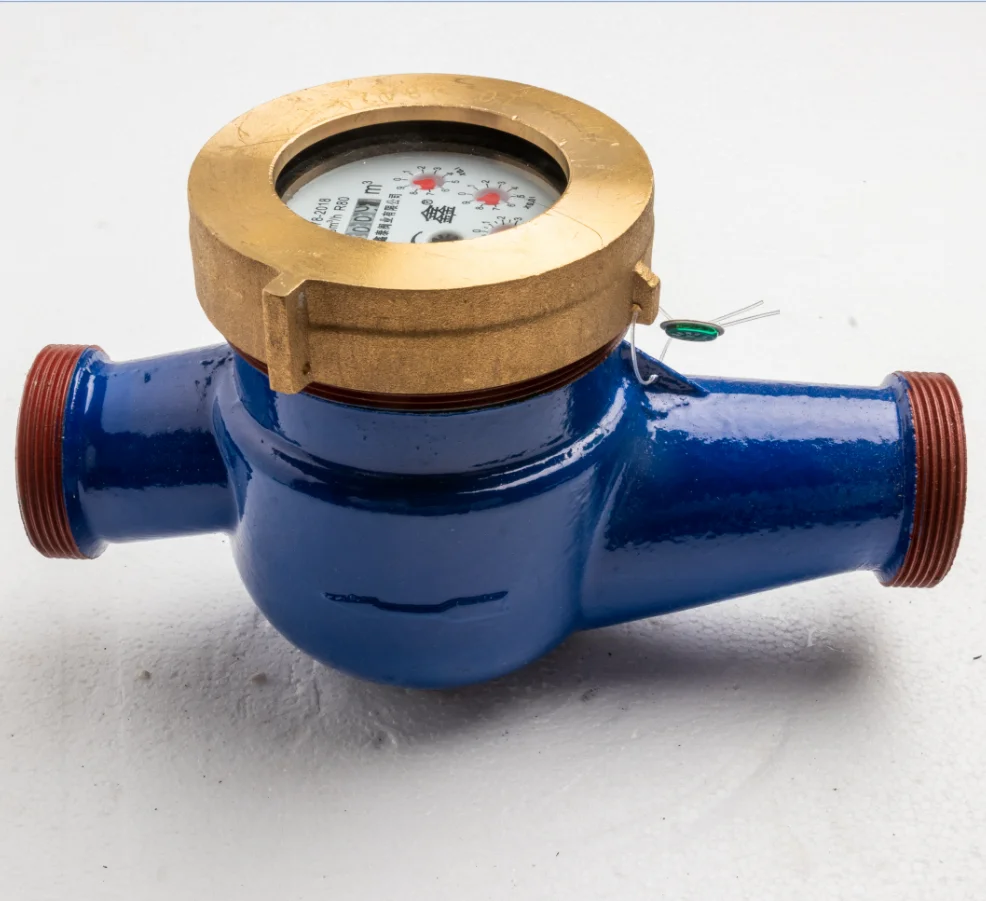 china mechanical 15mm multi-jet dry dial counter water meters class B cold/hot water flow meter