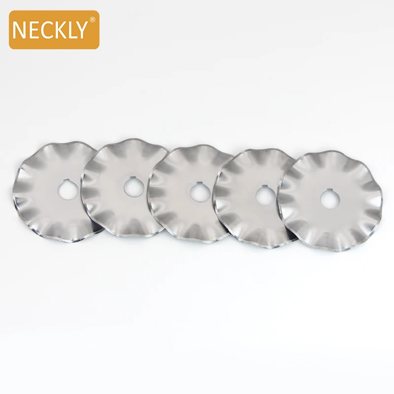 wholesale wave lace rotary cutter blades for plastic handle blade stainless steel replaceable round blade