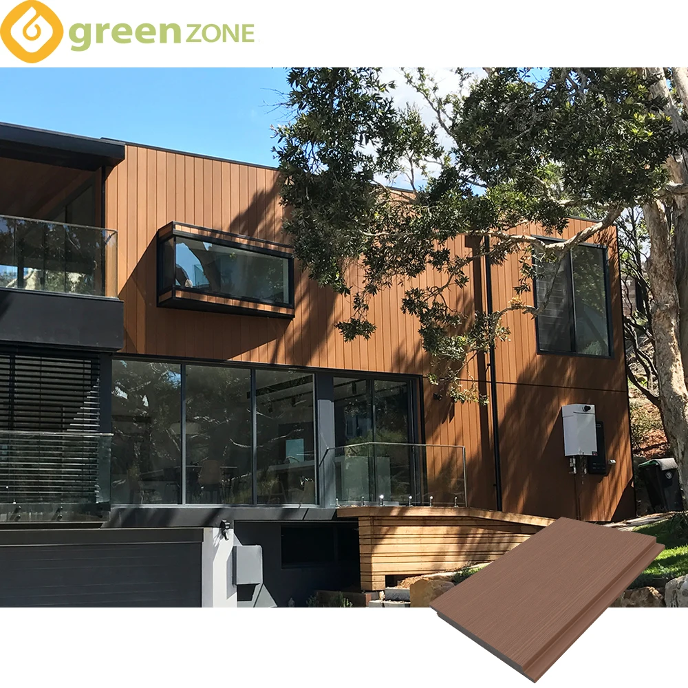 slat flat board fluted wood composite decoration decorative outdoor exterior cladding wpc wall panel