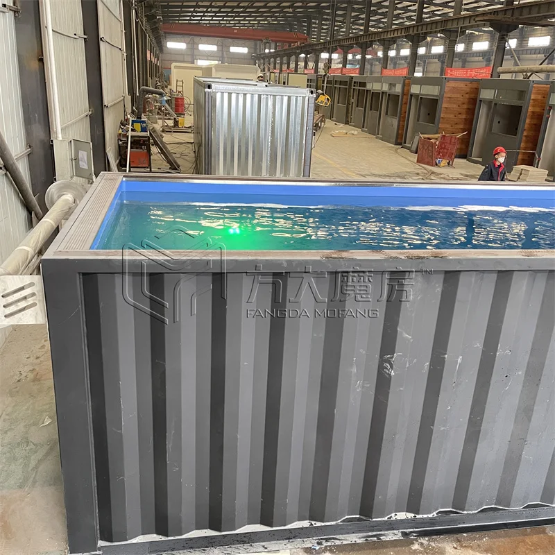 Marine Grade 20ft Container Pool with Built-In Swim Jet for Indoor Use