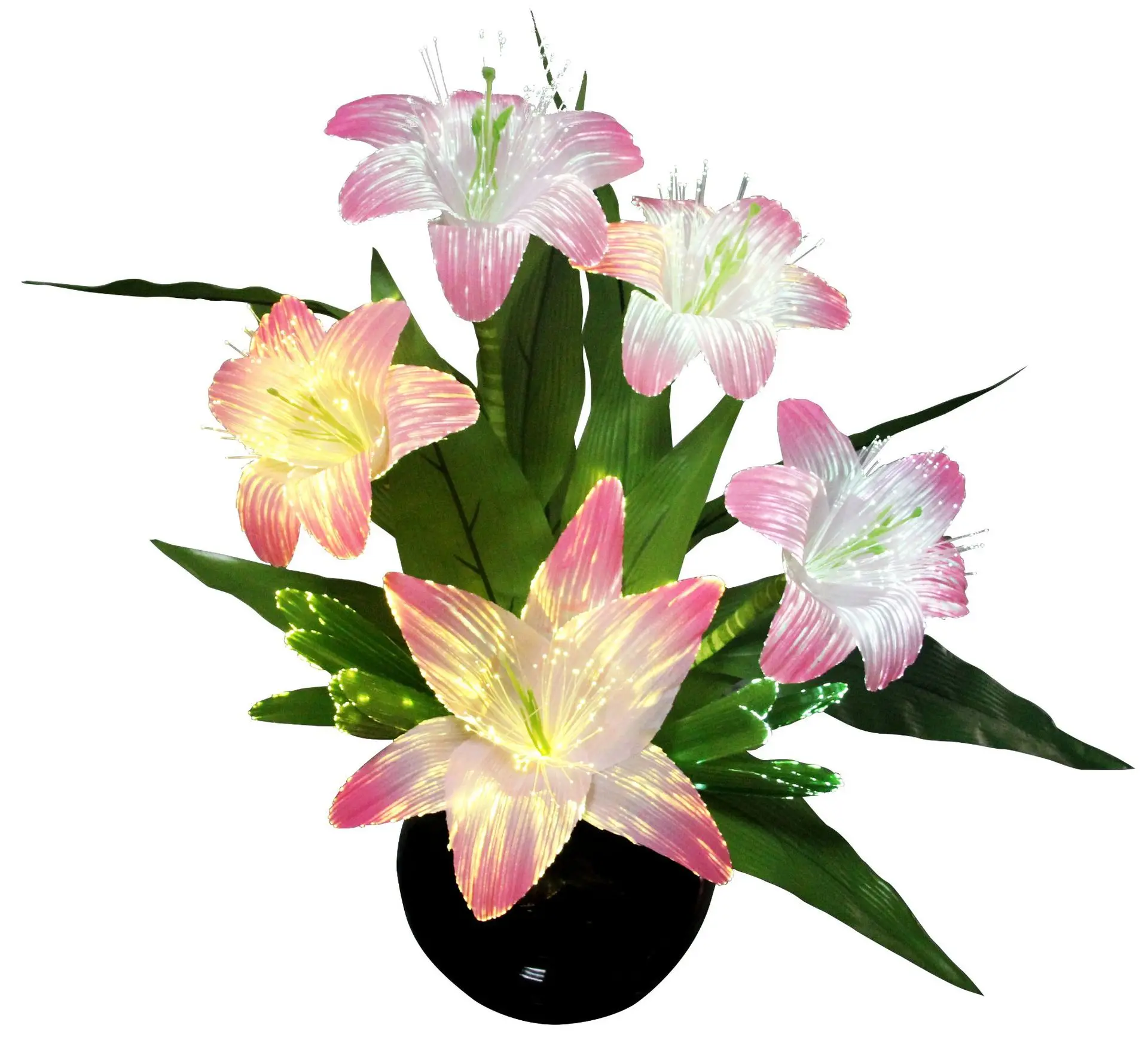 Home Decor Fiber Optic Flowers Bouquet Colorful Light-changing Flower Floral Night