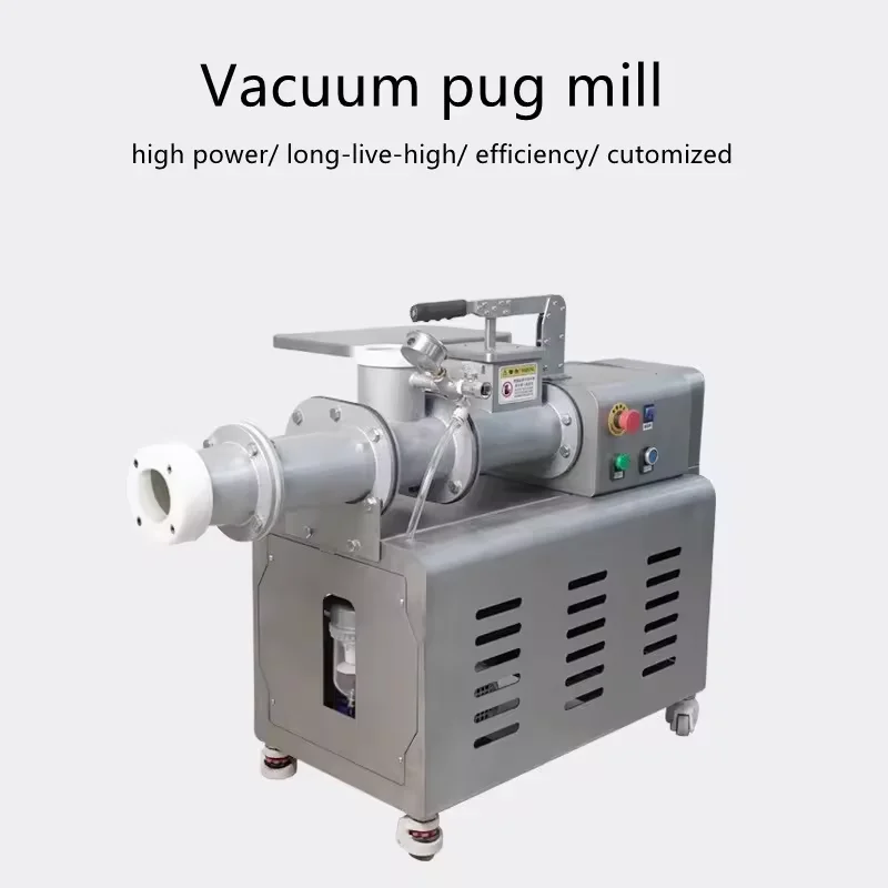 2.75KW Stainless Steel Vacuum Pug Mill Mud Mixer Pottery making Machine