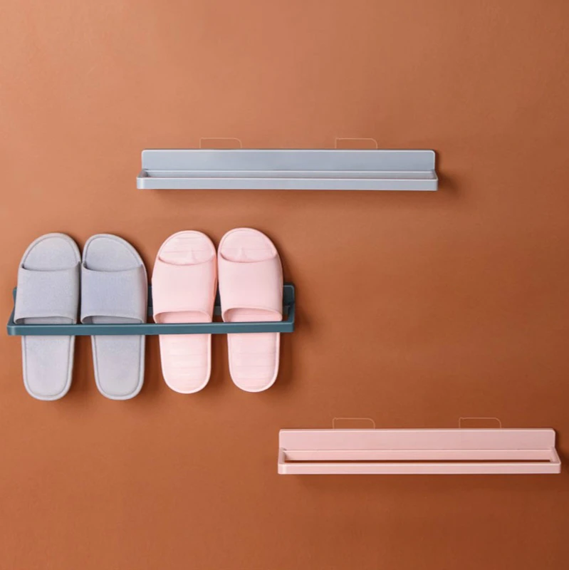 Ванная комната Тапочки вешалка для полотенец Туалет настенный свободный перфорированный сливной шкаф