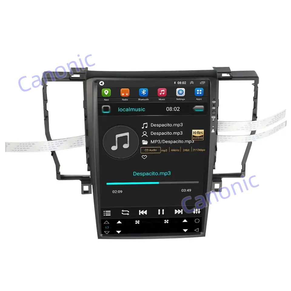 Canonic  Car Auto Radio Android 12 Tesla Style For TOYOTA CROWN 2008-2012 Car MultimediaG GPS Player