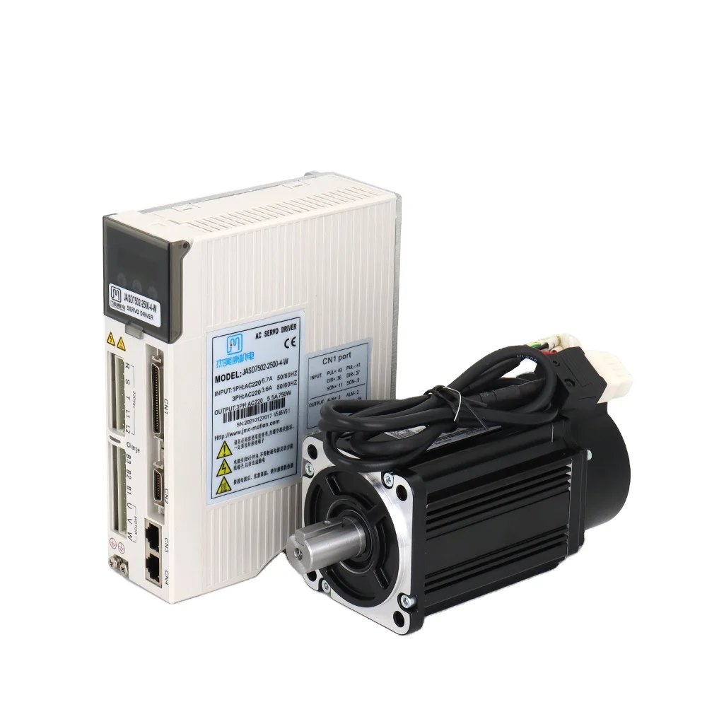 JMC 750 Вт 0.75kw 3000 об/мин 2.39N.m 80 мм AC 220V мотор сервопривода наборы JASD7502-2500 + 80JASM07230K-2500C с 3 м кабель 2500 кабель