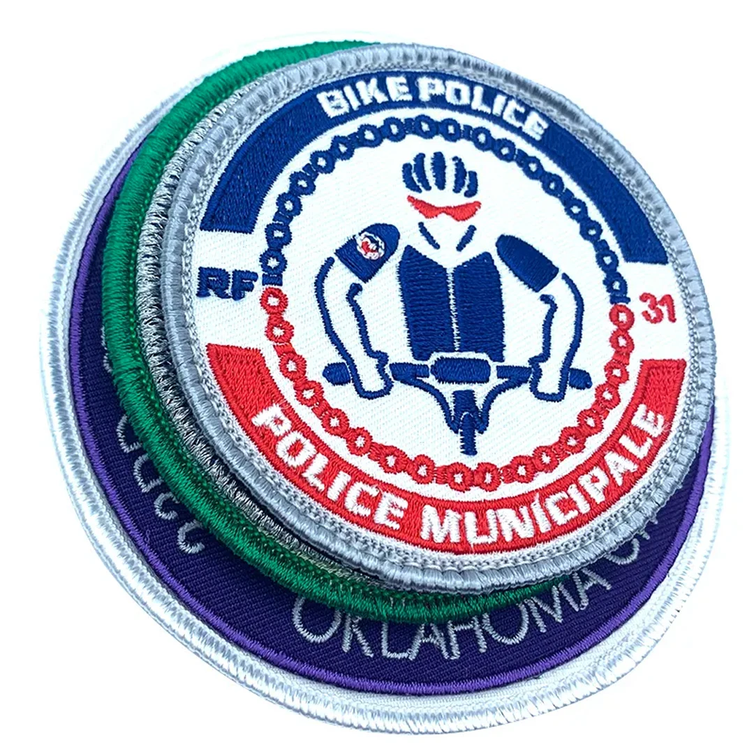 Custom Fabric Embroidered Patch Badges Sew on Embroidery Patches for Clothing