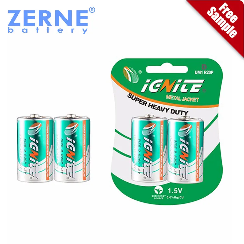 Dry Battery Cell Manufacture 1.5V D Size Dry Cell Battery For Torch Light