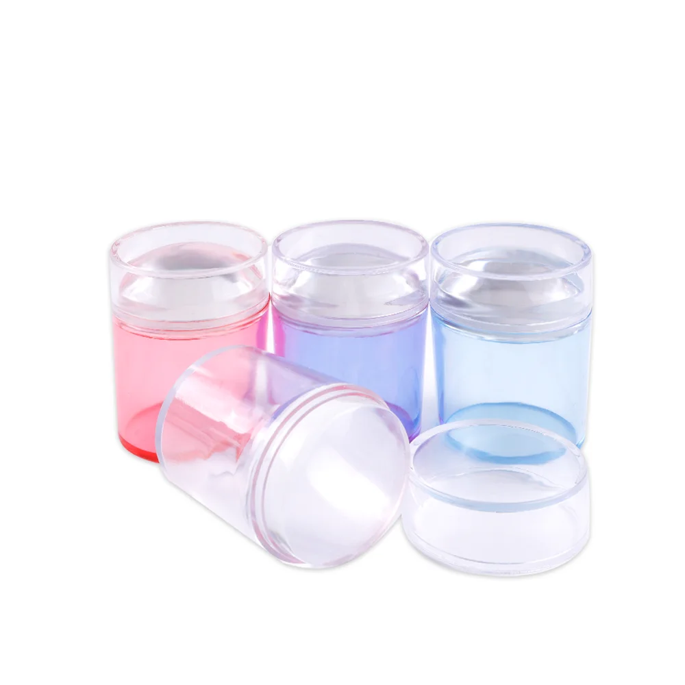 2023 Hot Sell Plastic Template Custom Printing  DIY Transfer Nail Art Stamp Plate Nail Art Stamper Clear Silicone Stamping Jell