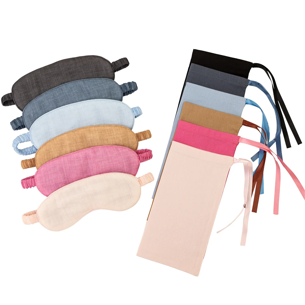 In Stock 5 Layers Multi Colors Natural Fabric Reduce Dark Circle Nano Technology Luxury Designer Sleeping Eye Sleep Mask