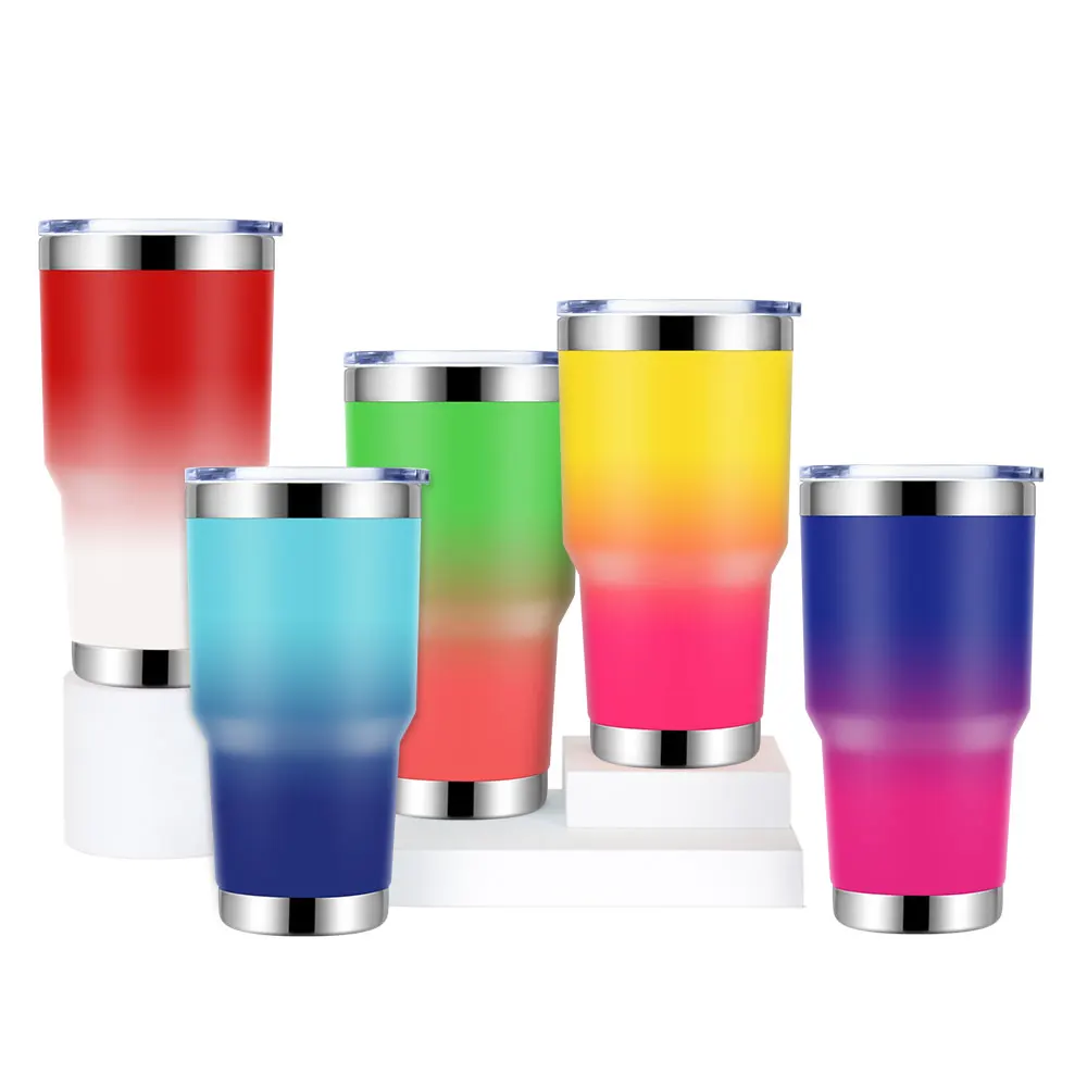 Wholesale 30 oz Double Wall Stainless Steel Insulated Sublimation Wine And Water Yeticool Tumbler Cups With Straw