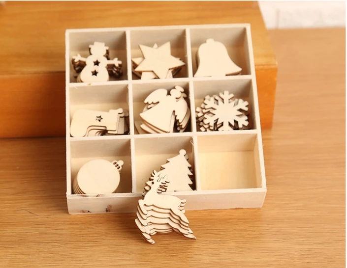 Wooden crafts Christmas tree ornaments