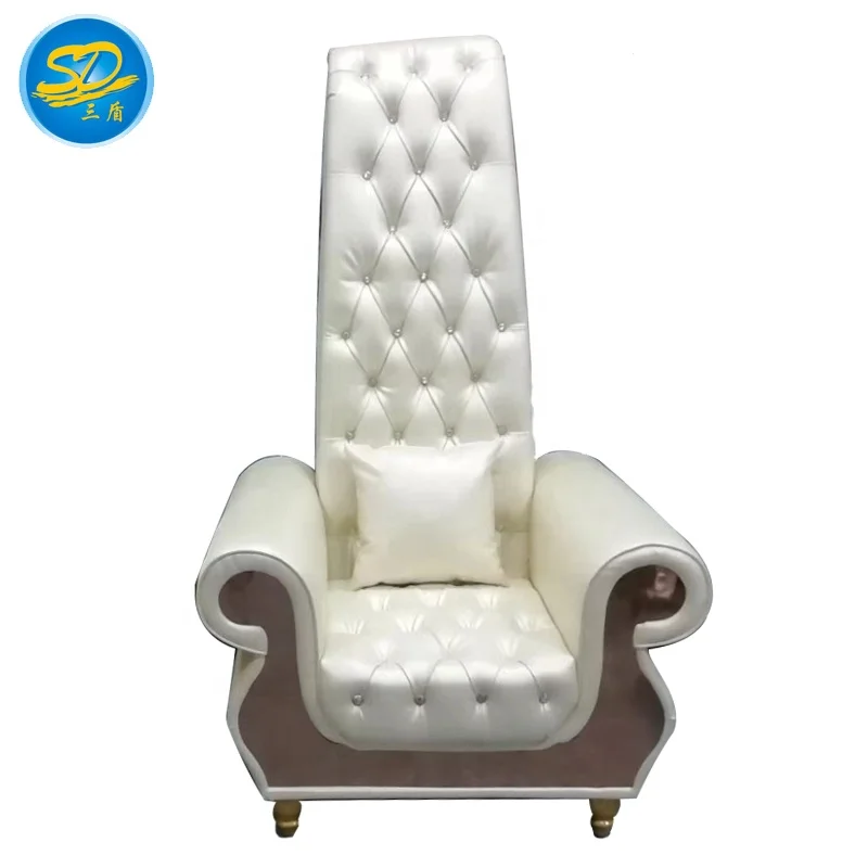Недорогой стул для отеля, белое и Золотое престольное кресло для свадьбы