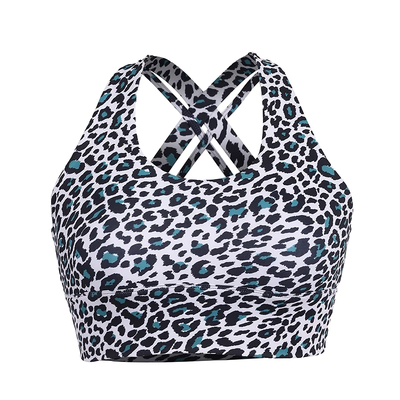 2022 spring and summer new double shoulder strap custom nylon spandex beautiful back fitness sports r yoga bra