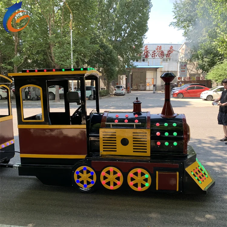 2024 New Amusement Park Battery Trackless Train Ride Tourist Attraction Road Train for Sale