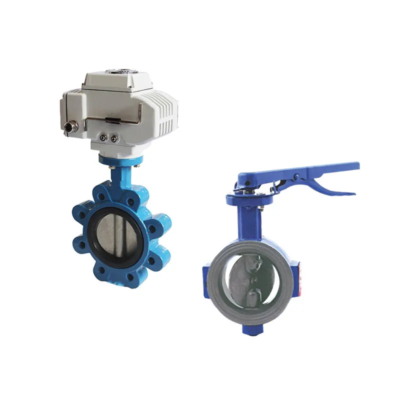 Ductile iron stainless steel PN16 hydraulics water supply lugged type butterfly valves with pneumatic control
