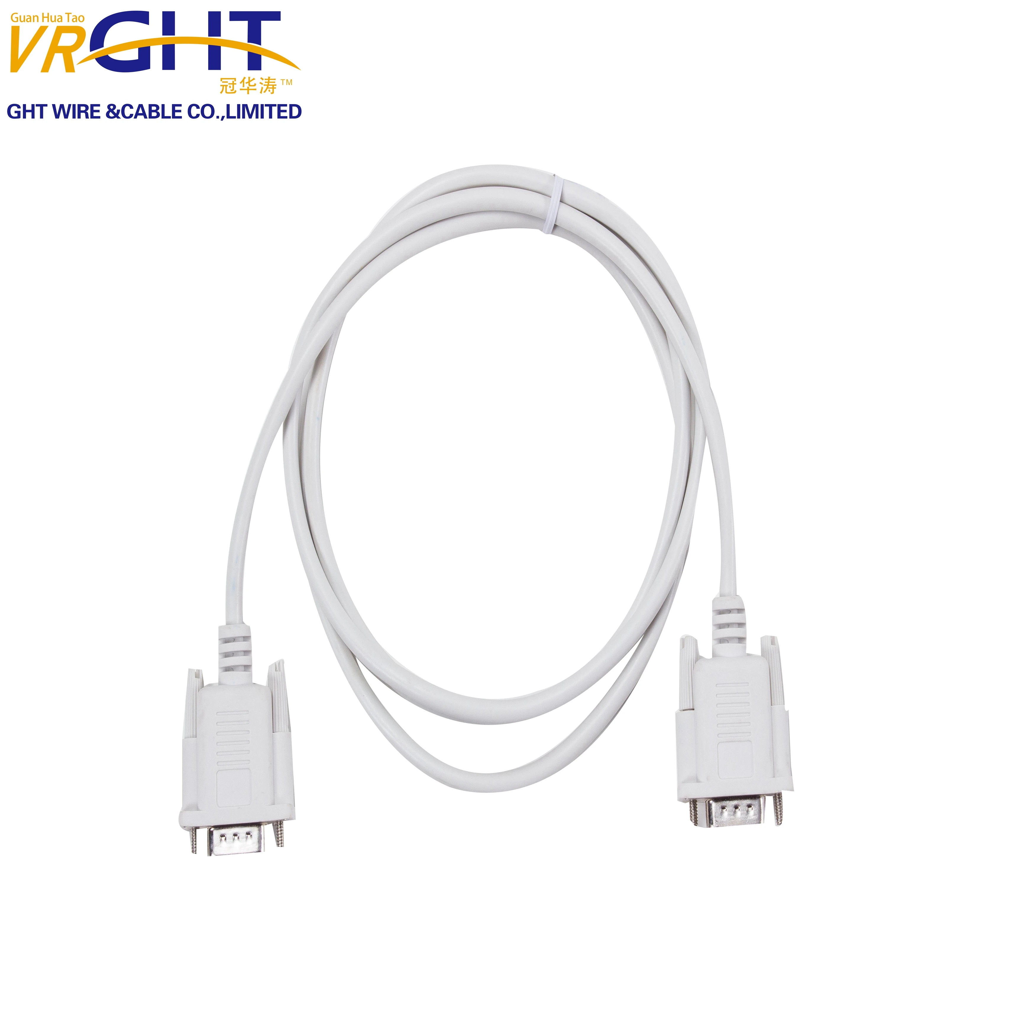 Wholesale 9 pin female to 15 pin male vga D004 DB9 cable for TV projector to computer monitor 10 meter VGA Cable