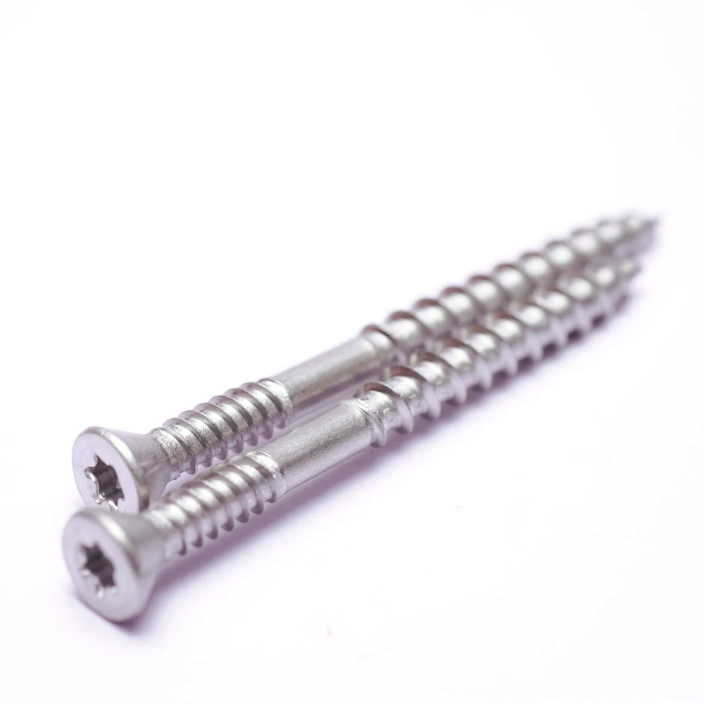 Hidden Fasteners Flat Head Square Drive A4 T17 Cutting SS304 Timber decking screw