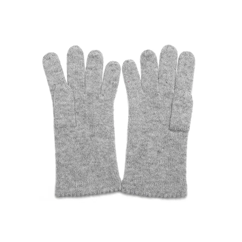 Custom 100% Cashmere Knitted Luxury Gloves Quality Inner Mongolia Style for Outdoor Use