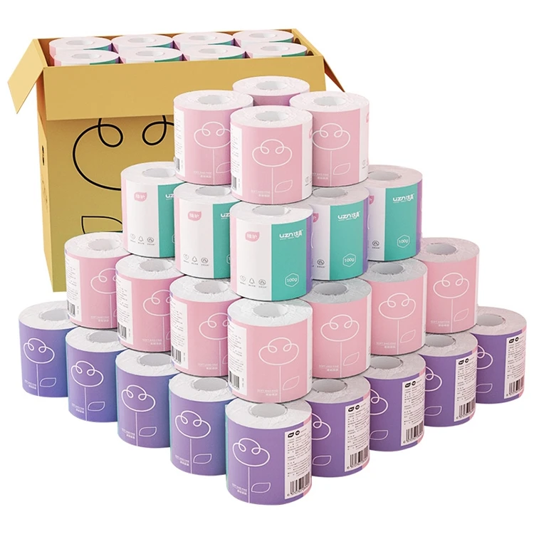 Soft Smooth Unbleached 3 Ply Bamboo Toilet Tissue Paper Towels Bathroom Disposable Roll Paper