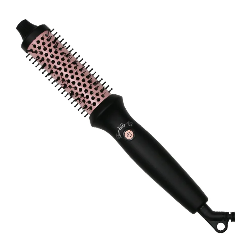 Wholesale Thermal Hot Curling Iron Brush 2 IN 1 Straightener and Curler Comb