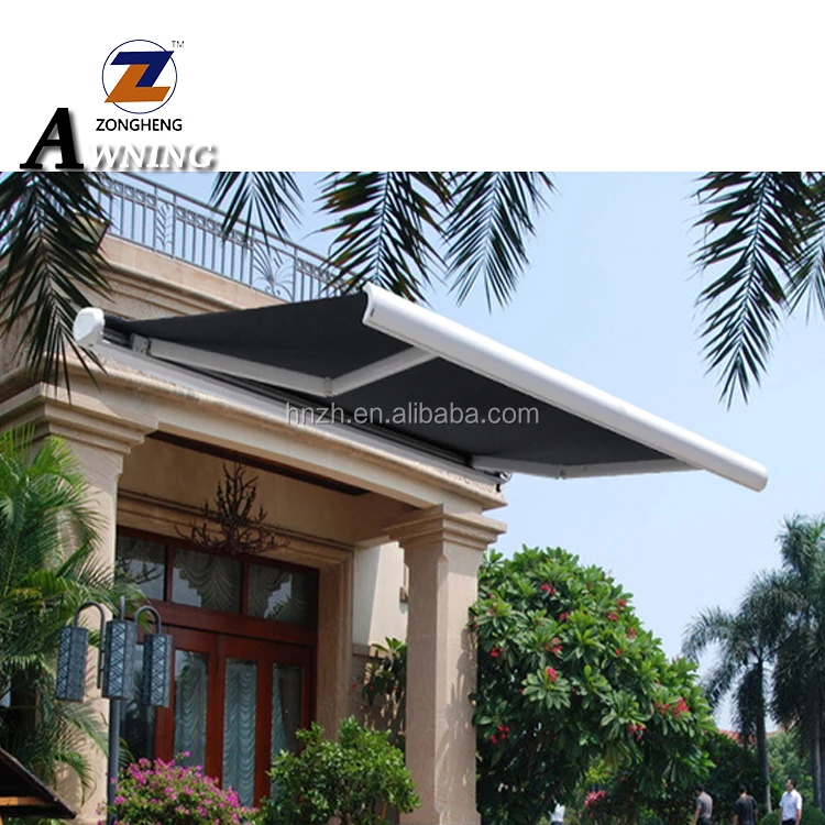 2020 High quality outdoor balcony aluminum retractable awnings with wind sensor and motor